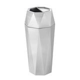 Load image into Gallery viewer, BEAMNOVA 13 Gallon Outdoor Commercial Trash Can with Lid Stainless Steel Open Top with Ashtray