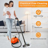 Load image into Gallery viewer, BEAMNOVA 1800W High Pressure Handheld Steamer Inside Water Container with Roller,Multipurpose Cleaning for Floor Carpet Car Detailing Windows Home