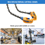 Load image into Gallery viewer, BEAMNOVA Chain Drum Lifter 1Ton 2200lbs Capacity Spreader Oil Drum Clamp Forklift Lifting Clamp Sling for 55 Gallon Drums Barrel G80 Double Lifting Chains