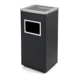Load image into Gallery viewer, BEAMNOVA 13 Gallon Black Stainless Steel Trash Can, Outdoor Garbage Can with Ashtray