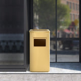 Load image into Gallery viewer, BEAMNOVA 13 Gallon Gold Office Trash Can, Commercial Stainless Steel Garbage Can for Hotel, Hospital