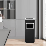 Load image into Gallery viewer, BEAMNOVA Black Office Trash Can, Commercial Stainless Steel Garbage Can for Hotel, Hospital