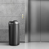 Load image into Gallery viewer, BEAMNOVA 20 Gallon Black Stainless Steel Commercial Office Trash Can, Open Top Garbage Can for School, Hotel ,Hospital, Elevator Entrance, Supermarket