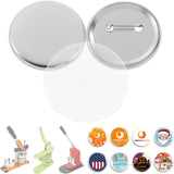 Load image into Gallery viewer, BEAMNOVA 200 Sets of Metal Button Parts Supplies for Button Maker Machine Round Pin Maker Includes Metal Top, Metal Clip Bottom, Plastic Film