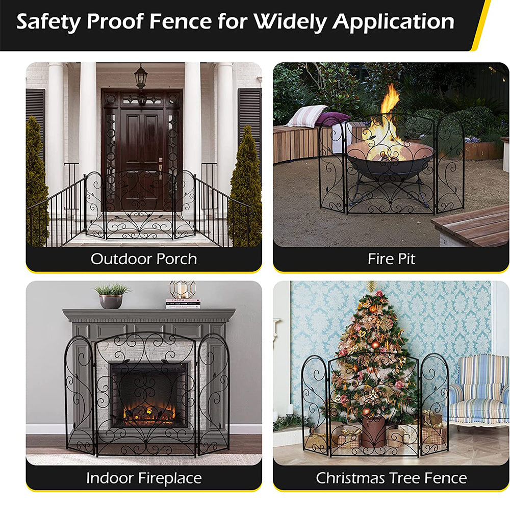 Christmas fireplace screen Decorative fireplace cover screen