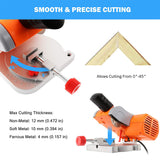 Load image into Gallery viewer, BEAMNOVA Mini Miter Saw Electric Power Table Saw Benchtop Cut-Off Chop Saw Max 45° Cutting for Crafts Miniatures Metal Wood Plastic Compound Cutter