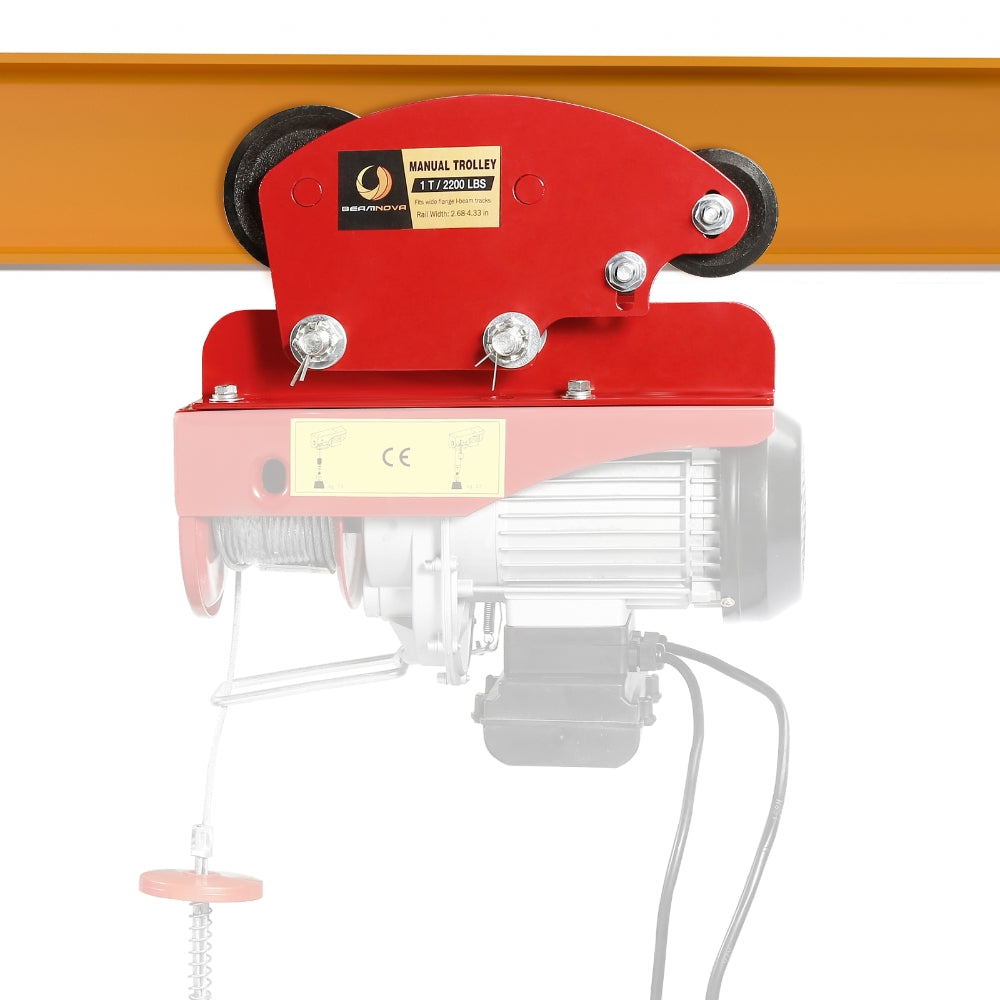 i beam trolley for 1 ton electric hoist gantry crane trolley