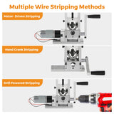 Load image into Gallery viewer, BEAMNOVA Electric/Manual Wire Stripping Machine 0.039&quot;-2.756&quot; Copper Wire Peeler Machine Scrap Cable Stripper Hand Crank Drill Powered Wire for Scrap Copper Stripping