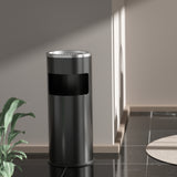 Load image into Gallery viewer, BEAMNOVA Black Commercial Office Trash Can, Garbage Can with Ashtray