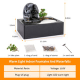 Load image into Gallery viewer, BEAMNOVA Water Fountains Indoor Waterfall Fountain Small Tabletop Water Fountain with Zen Garden Buddha Fountain Indoor for Home Decor House Warming Gifts