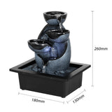 Load image into Gallery viewer, BEAMNOVA Tabletop Water Indoor Fountain with LED Light, Desktop Meditation Waterfall Fountain, Zen Calming Water Sound Relaxation Fountain for Home Office, Feng Shui Decor