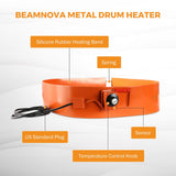 Load image into Gallery viewer, BEAMNOVA Metal Drum Heater 110V Pail Heating Band for 55 Gal Barrel 5x68.5 inch Honey Oil Silicone Rubber Heating Band Heavy Duty Temperature Controller