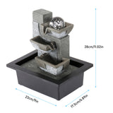 Load image into Gallery viewer, BEAMNOVA Water Fountain Indoor Fountains with Rolling Ball, Calming Water Sound Feng Shui Zen Waterfall Fountain Relaxion Tabletop Fountains for Home Office Decor