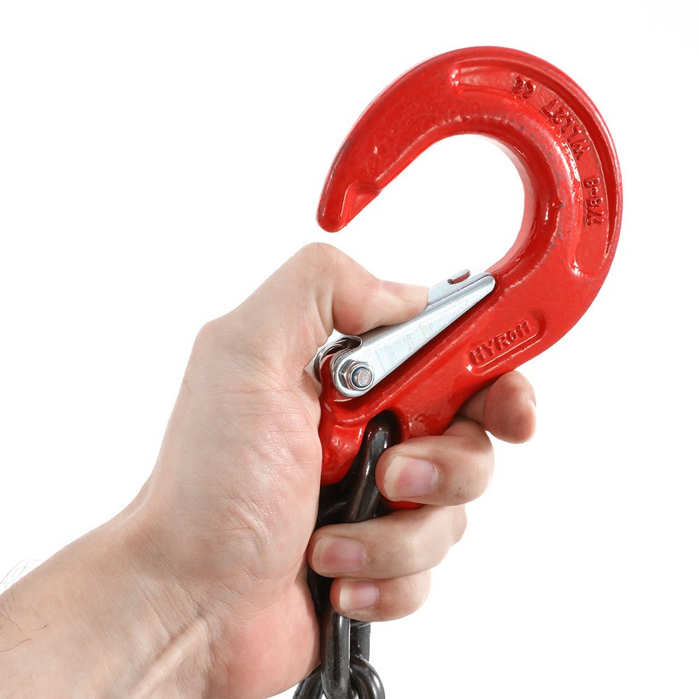 BEAMNOVA Upgrade Lifting Chains with Hooks, 6 ton Weight Capacity, 5/16'' x 5' Lifting Chain with Grab Hooks & Adjustable Length, for Dock Factory Construction Site