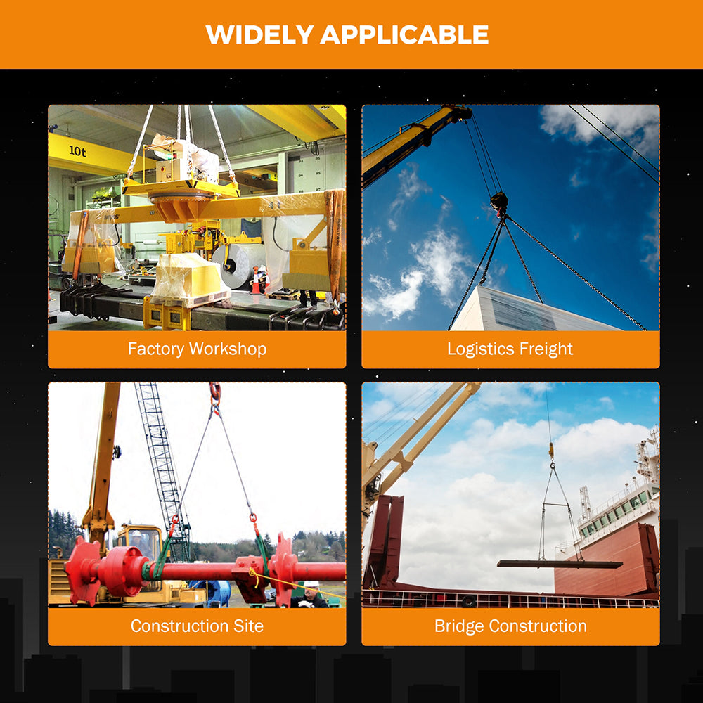 BEAMNOVA Upgrade Lifting Chains with Hooks, 6 ton Weight Capacity, 5/16'' x 5' Lifting Chain with Grab Hooks & Adjustable Length, for Dock Factory Construction Site