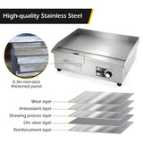 Load image into Gallery viewer, BEAMNOVA Commercial Electric Griddle 22&#39;&#39; Flat Top Grill Countertop Griddle 3000W 110V Stainless Steel Teppanyaki Grill Large Griddles for Restaurant Kitchen