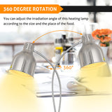 Load image into Gallery viewer, BEAMNOVA Food Heat Lamps with Dual 250W Bulbs Commercial Food Warmer Lamp Food Heating Lamps for Restaurant Kitchen Food Service Buffet Home Use