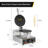 Load image into Gallery viewer, BEAMNOVA Commercial Waffle Cone Maker, Ice Cream Cone Iron