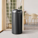 Load image into Gallery viewer, BEAMNOVA 20 Gallon Black Stainless Steel Trash Can Large Round Garbage Garbage Can, Outdoor Indoor Commercial Trash Bin Open Top Industrial Waste Container Inside Cabinet Kitchen Garbage Can