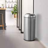 Load image into Gallery viewer, BEAMNOVA 20 Gallon Silver Stainless Steel Trash Can Large Round Garbage Garbage Can, Outdoor Indoor Commercial Trash Bin Open Top Industrial Waste Container Inside Cabinet Kitchen Garbage Can