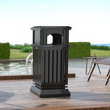 Load image into Gallery viewer, Outdoor Trash Can with Locking Lid, Large Outdoor Metal Garbage Can with Lid
