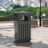 Load image into Gallery viewer, Large Patio Trash Can, Outdoor Trash Can with Locking Lid