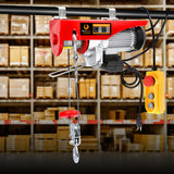 Load image into Gallery viewer, BEAMNOVA Electric Hoist 1500lbs 110-120v Overhead Engine Lift 110-120 Volt Winch with Line 4.92 Ft Remote Control Switch Hook Strap Beam Mounting Bracket Gloves Pulley