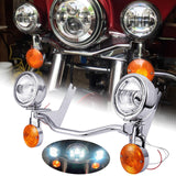 Load image into Gallery viewer, 4.5&quot; Inch LED Spot Fog Passing Lights Lamps Bar Kit For Harley Road King