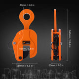 Load image into Gallery viewer, BEAMNOVA 2T Plate Clamp 4400Lbs Plate Lifting Clamp Jaw Opening 0-1inch Vertical Plate Clamp for Lifting and Transporting