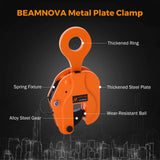 Load image into Gallery viewer, BEAMNOVA 2T Plate Clamp 4400Lbs Plate Lifting Clamp Jaw Opening 0-1inch Vertical Plate Clamp for Lifting and Transporting
