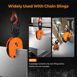 Load image into Gallery viewer, BEAMNOVA Lifting Clamp 4400Lbs/2T, Working Load Vertical Plate Clamp 0-1inch/25mm Jaw Opening, Industrial Steel Plate Clamp Sheet Metal Lifting Clamp Plate Lifting Clamp Handling Lifting Equipment