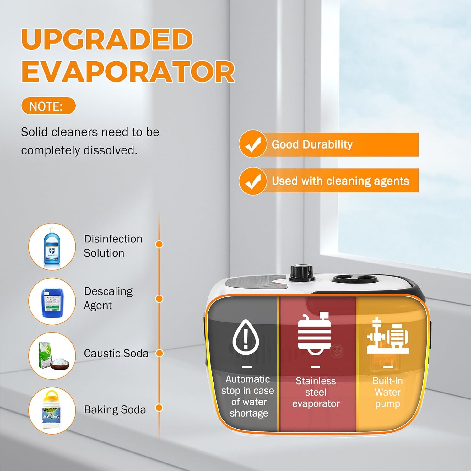 BEAMNOVA 2500W Handheld Steamer for Cleaning Car Steam Cleaner Portabl