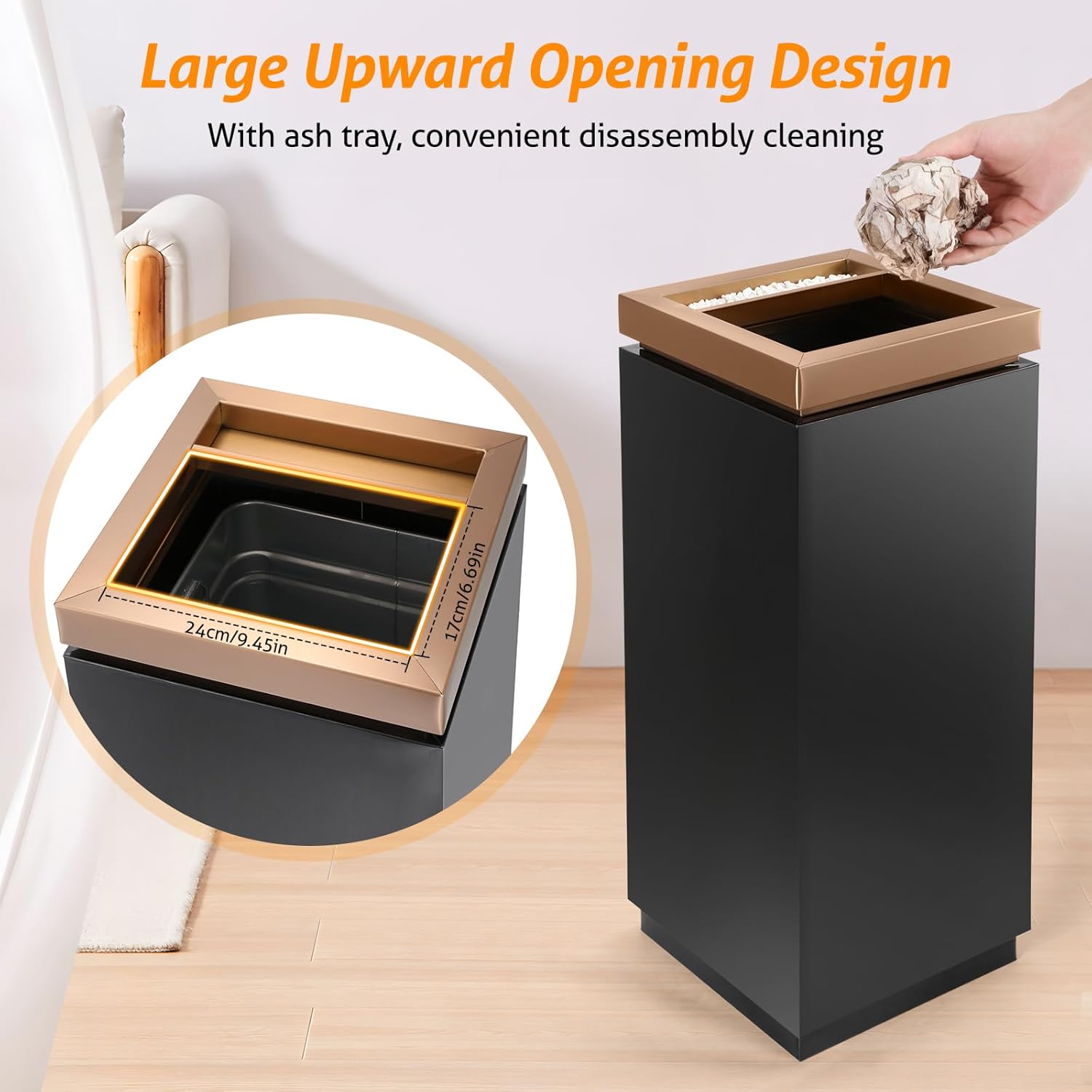 thumbnail image 2 of CHICKEN Hotel Trash Can Large Outdoor Trash Can With Double 2 of 10