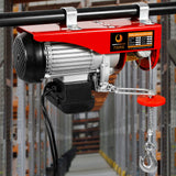 Load image into Gallery viewer, BEAMNOVA Electric Hoist 1500lbs 110-120v Overhead Engine Lift 110-120 Volt Winch with Line 4.92 Ft Remote Control Switch Hook Strap Beam Mounting Bracket Gloves Pulley