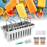 Load image into Gallery viewer, 20Pcs Stainless Steel Popsicle Molds Commercial Ice Pop Molds Ice Cream Maker Mold Stick Holder with Lid Single Cup Capacity 108g