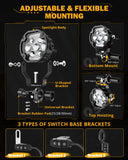 Load image into Gallery viewer, 4.2 Inch Motorcycle Driving Lights Fog Light, AX7 Series Auxiliary Light  2PCS/Set