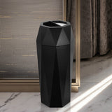 Load image into Gallery viewer, 13 Gallon Black Stainless Steel Commercial Trash Can, Outdoor Garbage Can with Ashtray