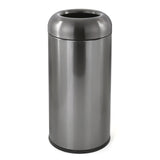 Load image into Gallery viewer, BEAMNOVA 20 Gallon Black Stainless Steel Commercial Office Trash Can, Open Top Garbage Can for School, Hotel ,Hospital, Elevator Entrance, Supermarket