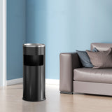Load image into Gallery viewer, BEAMNOVA Black Commercial Office Trash Can, Garbage Can with Ashtray