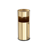 Load image into Gallery viewer, Gold Stainless Steel Trash Can, Garbage Can with Ashtray
