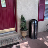 Load image into Gallery viewer, 30 Gallon Stainless Steel Office Black Trash Can, Open Top Garbage Can for School, Hotel ,Hospital, Elevator Entrance, Supermarket