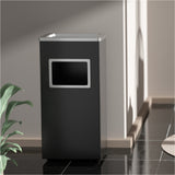 Load image into Gallery viewer, BEAMNOVA 13 Gallon Black Indoor Outdoor Trash Can, Commercial Stainless Steel Garbage Can, commercial waste &amp; recycling litter bins