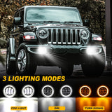 Load image into Gallery viewer, 7&quot; LED Headlight+Fog Light+Turn Signal+Tail Lamp Kit For Jeep Wrangler JK 07-18  144.99