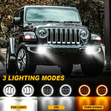 Load image into Gallery viewer, For Jeep Wrangler JK JKU 07-18 Combo 7&quot; LED Headlights Fog Light Turn Signal Kit