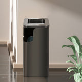 Load image into Gallery viewer, Black Stainless Steel Office Trash Can, Garbage Can for School, Hotel ,Hospital, Elevator Entrance, Supermarket
