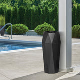 Load image into Gallery viewer, 13 Gallon Black Stainless Steel Commercial Trash Can, Outdoor Garbage Can with Ashtray