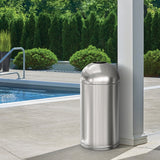 Load image into Gallery viewer, 30 Gallon Stainless Steel Outdoor Trash Can, Open Top Garbage Can