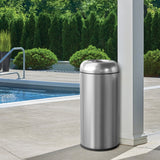 Load image into Gallery viewer, 20 Gallon Stainless Steel Commercial Outdoor Trash Can, Open Top Garbage Can