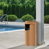Load image into Gallery viewer, Gold Stainless Steel Trash Can, Outdoor Garbage Can with Ashtray