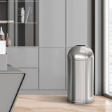 Load image into Gallery viewer, 30 Gallon Stainless Steel Office Trash Can, Open Top Garbage Can for School, Hotel ,Hospital, Elevator Entrance, Supermarket